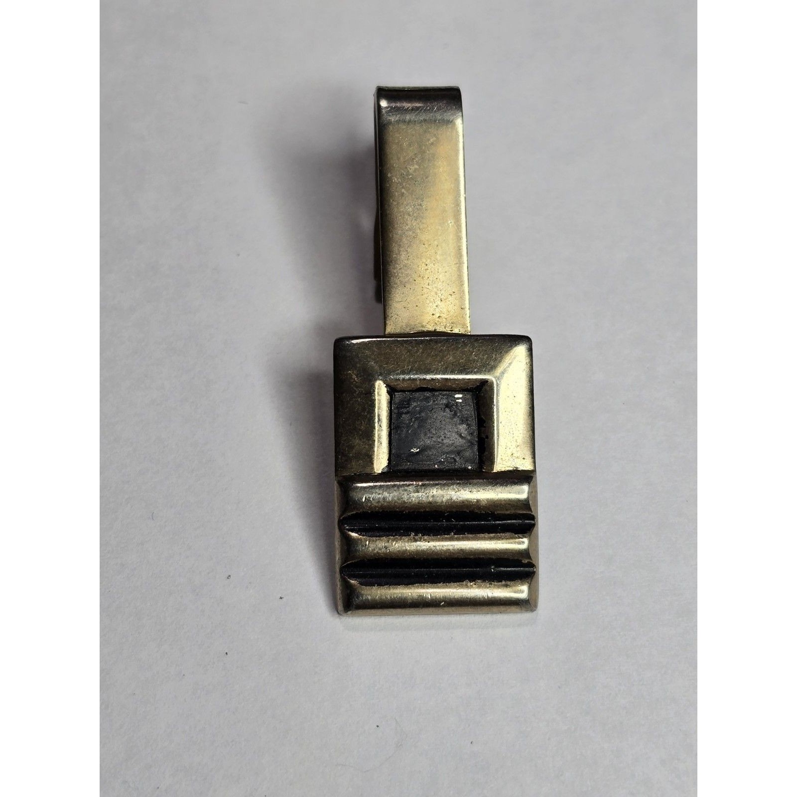 Vintage Modernist Tie Bar Clasp  Clip Gold Toned